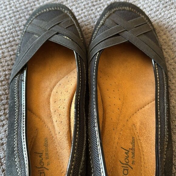 Natural Soul Black Suede Comfort Flats Loafers Size 8.5M‎ - Picture 6 of 10